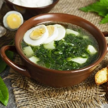 Щи из щавеля + способы заготовки зелени для супа