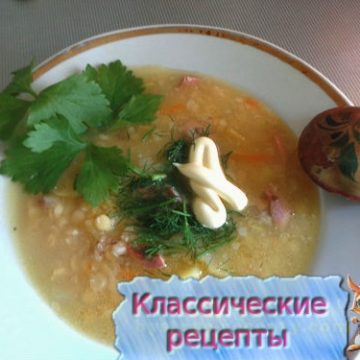 Самый вкусный гороховый суп с копченостями (сардельками) рецепт с фото