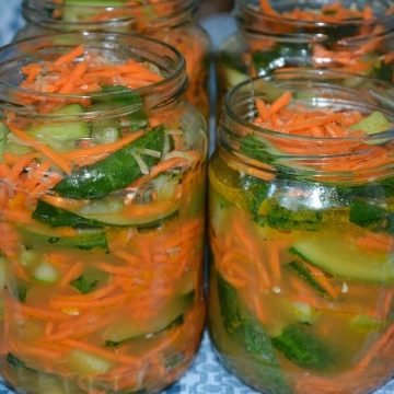 Салат из огурцов и моркови на зиму