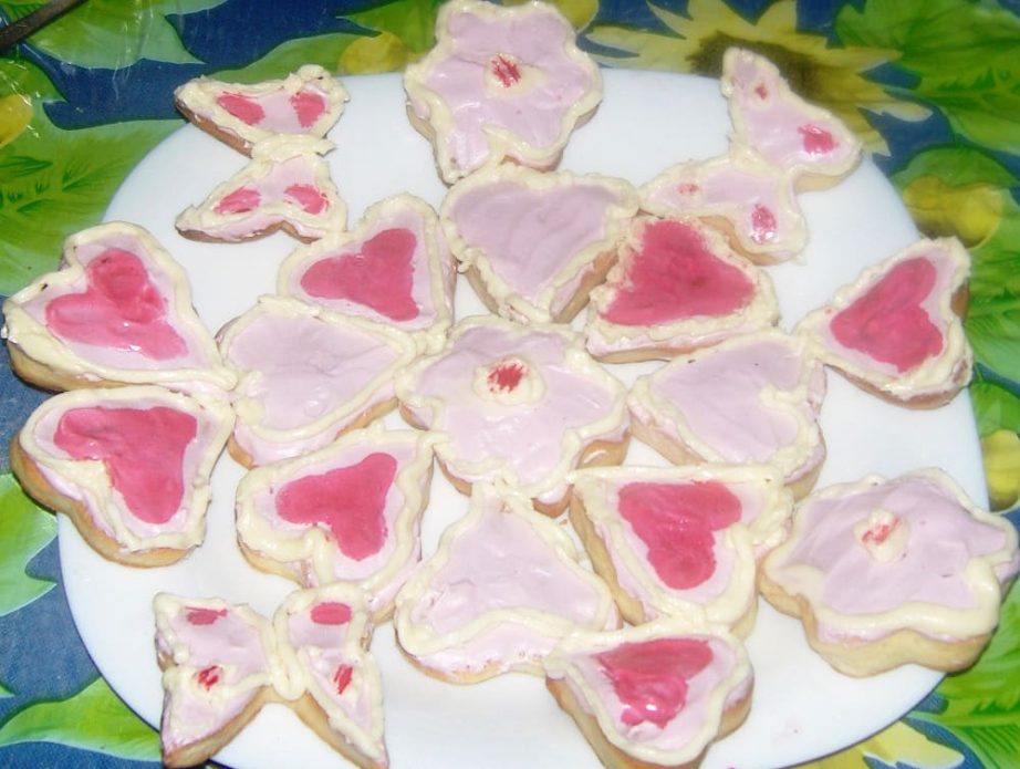 Печенье в глазури «Кральки» в виде валентинок