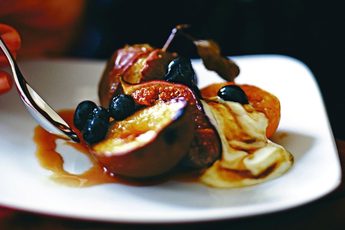 Запеченные фрукты. Ямакаси под сладким соусом. Baking Fruits. Dane Gustavia Dessert. The Forbidden Fruit Dessert.