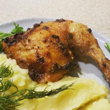 Курица в сметане и горчице запеченная в духовке