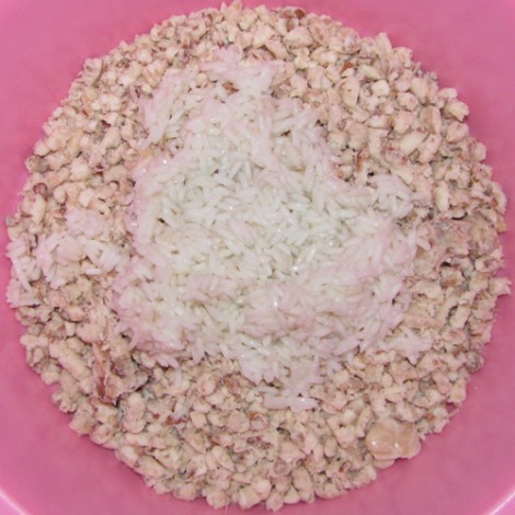 Отваренный рис с фасолью
