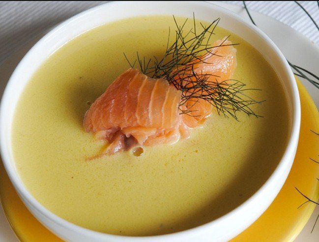 Суп-пюре с лососем