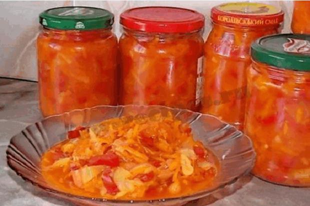 Лечо из моркови, лука, болгарского перца и помидоров