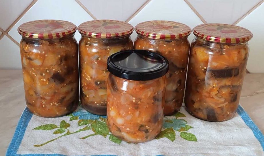 Салат Десятка на зиму из баклажанов рецепт с фото пошагово
