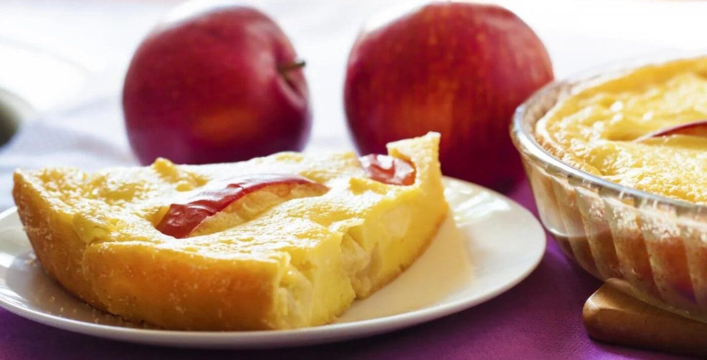 Рецепт вкусной творожной запеканки без сахара с яблоками