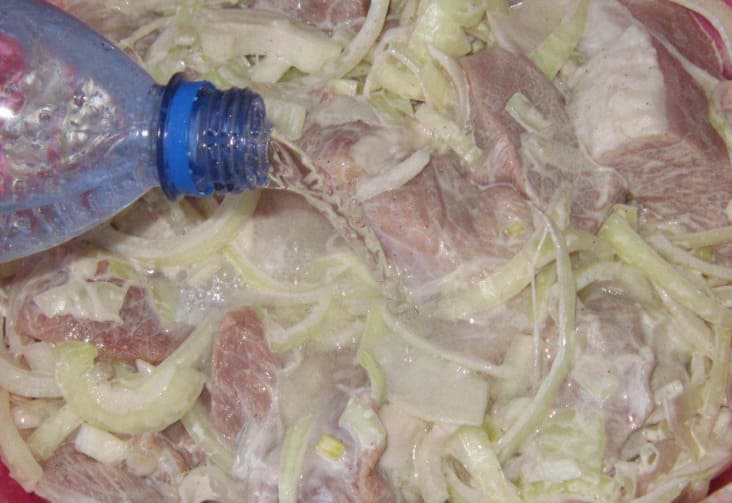 Шашлык на минеральной воде и растительном масле - пошаговый рецепт с фото на Готовим дома