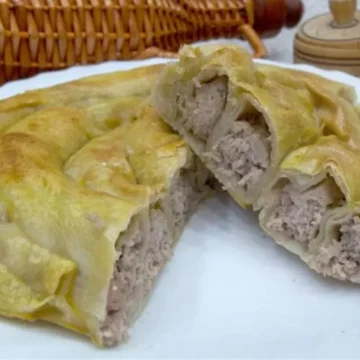 Пирог-улитка с мясом