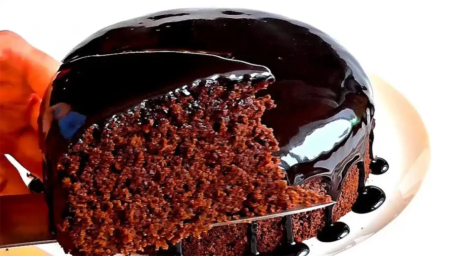 Шоколадный манник на кефире в духовке