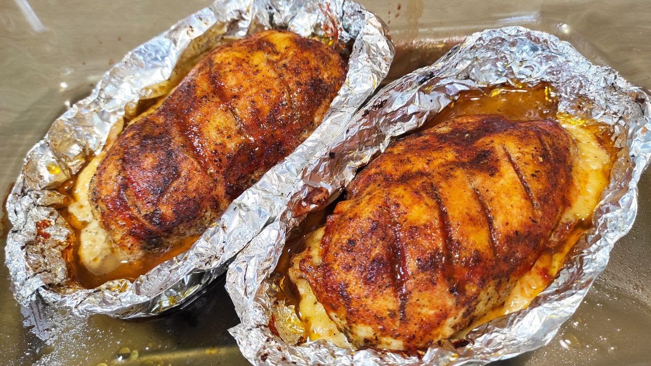 Сколько запекать куриные грудки в фольге