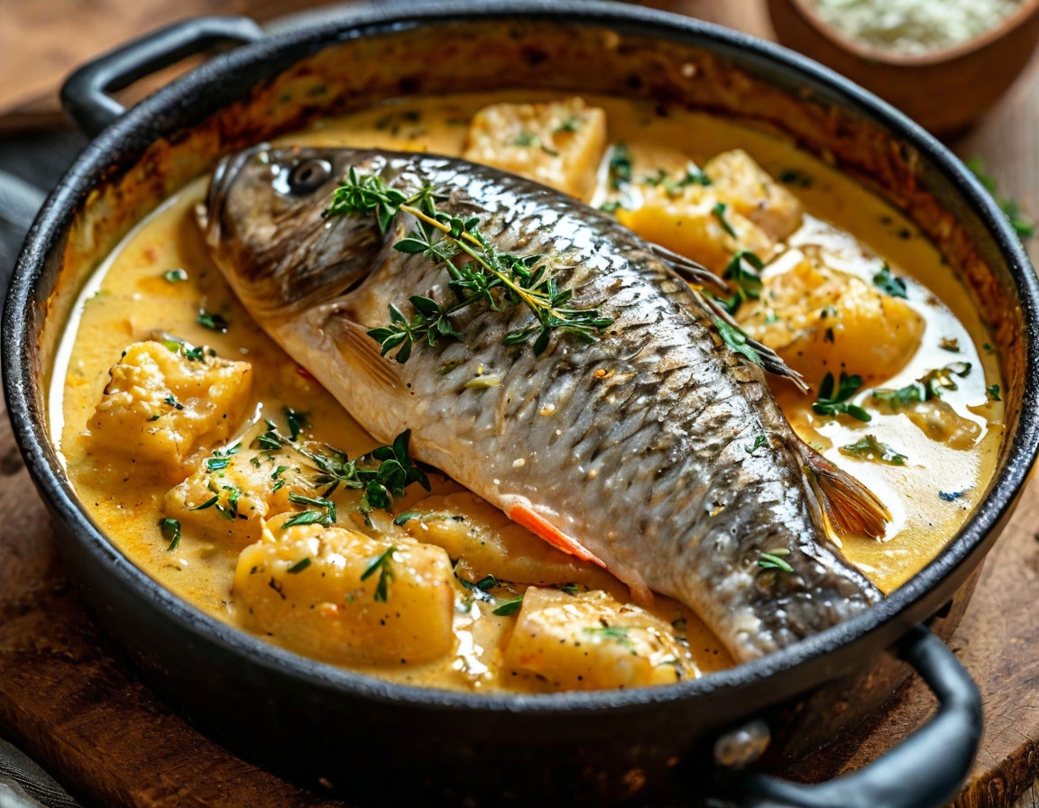 Сколько тушить карпа в сметане