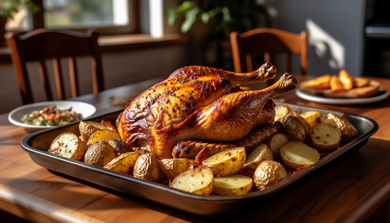 Сочная курица с картошкой в духовке: классика семейного обеда