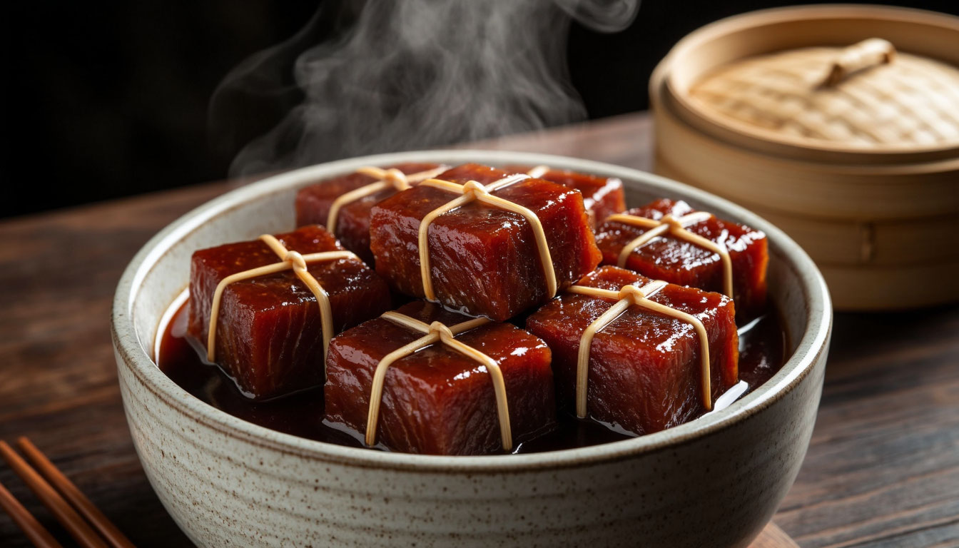 Традиционная китайская свинина Дунпо в керамическом горшочке