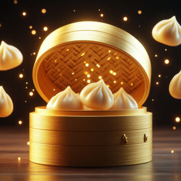 Иллюстрация шанхайских пельменей Сяо Лун Бао