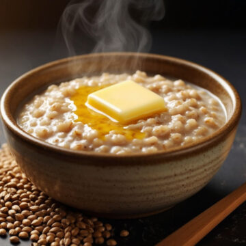 Как правильно варить гречку Рассыпчатая гречневая каша со сливочным маслом в глиняной тарелке