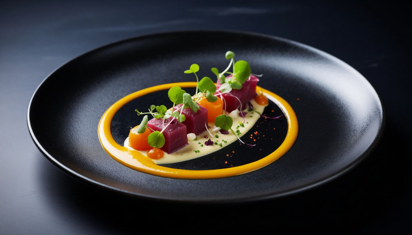 Эстетическая подача блюда высокой кухни как элемент искусства