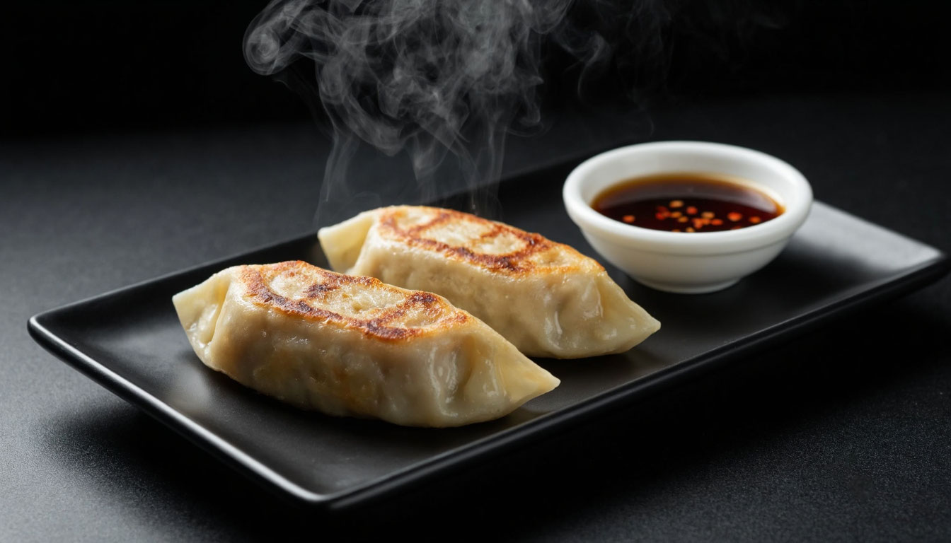 Японские пельмени гедза с хрустящей поджаристой корочкой